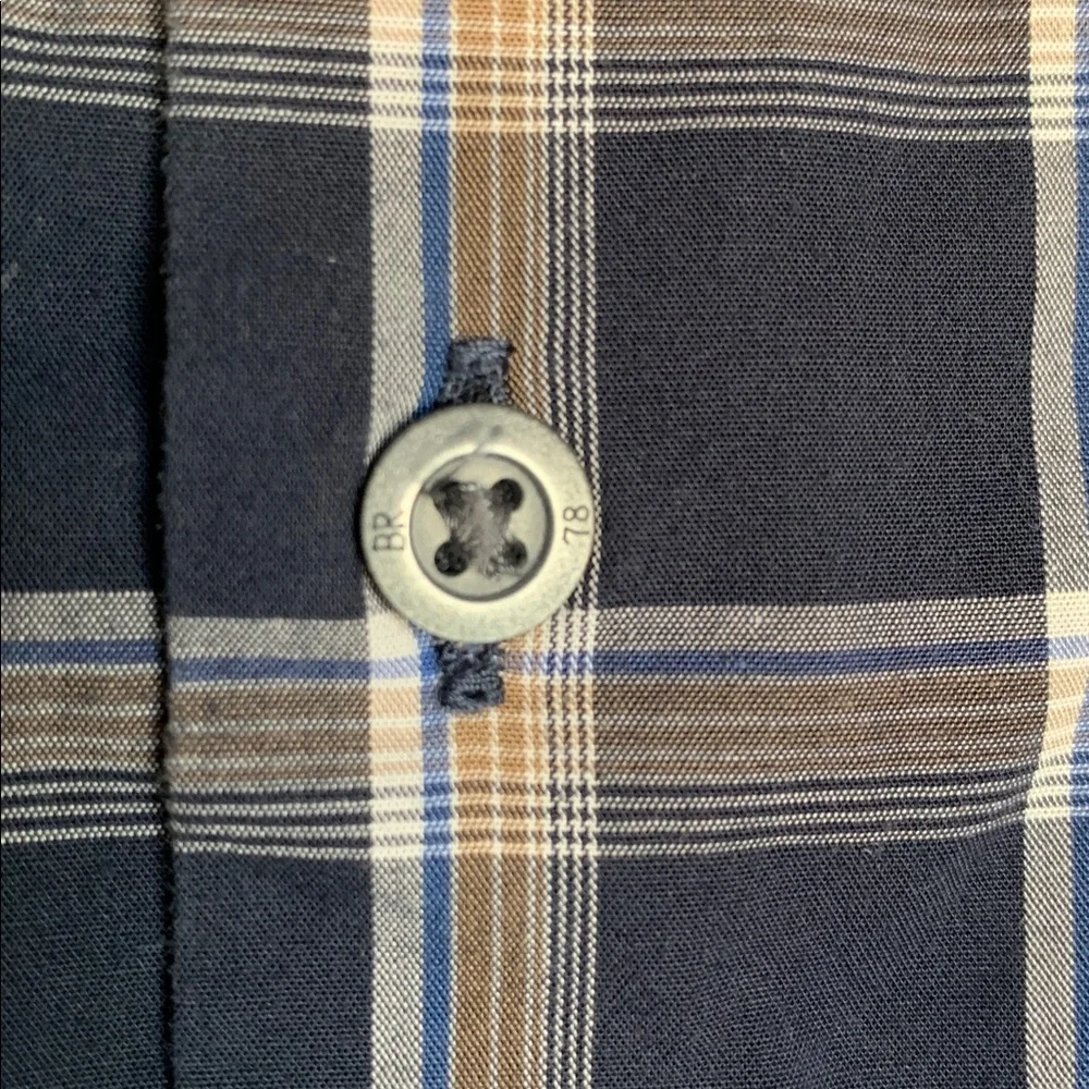 Banana Republic mens button up shirt size small navy preppy business casual